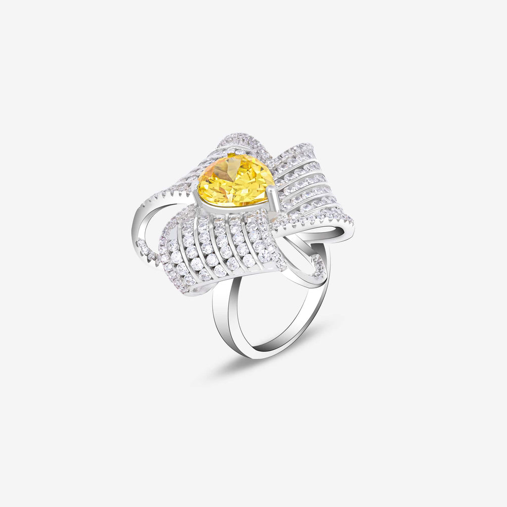 Sunburst Radiance Silver Ring