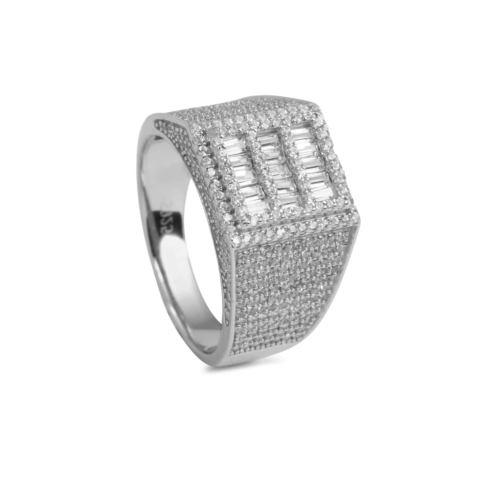 Gleaming CZ Band Ring - Touch925