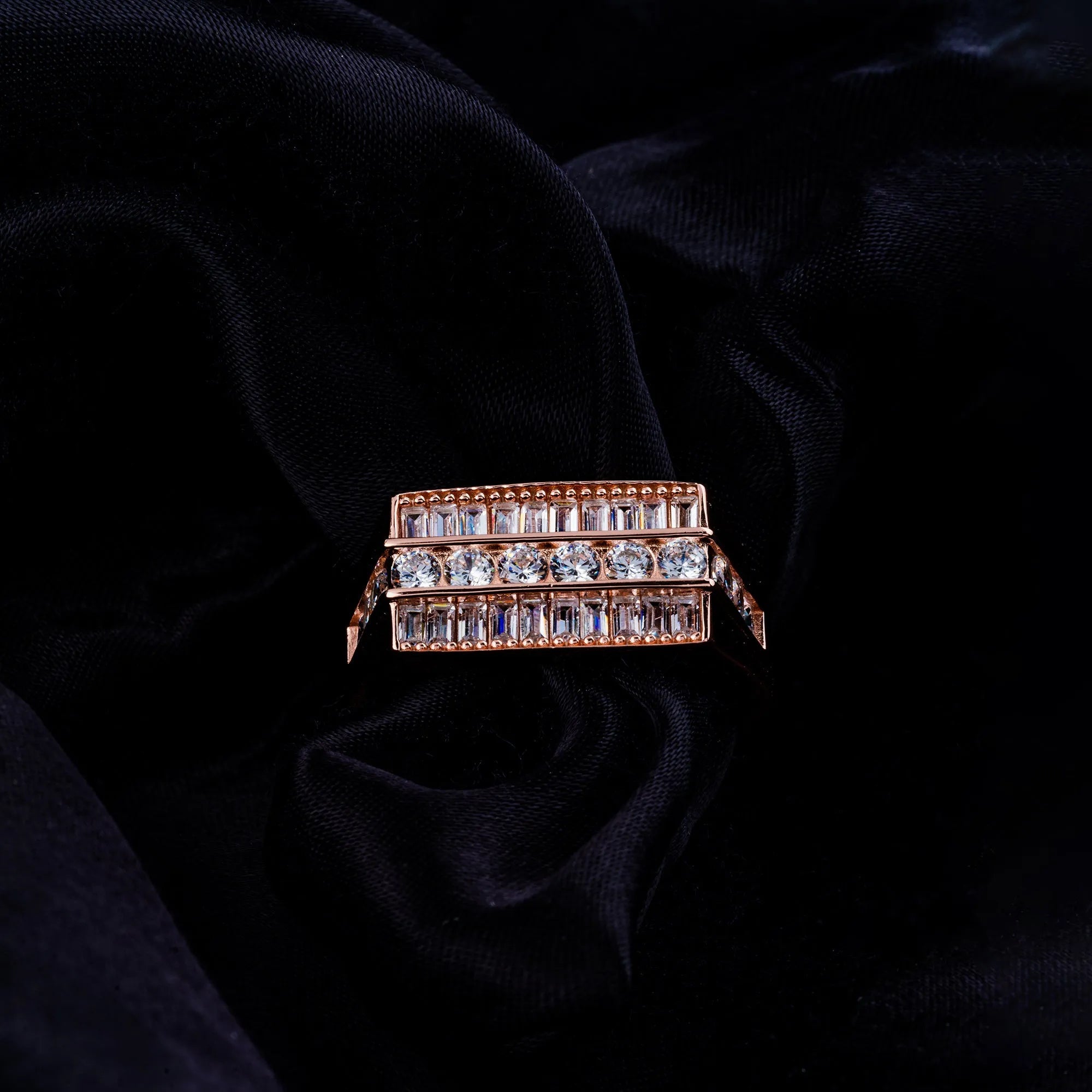 Chunky CZ Stone Ring - Touch925