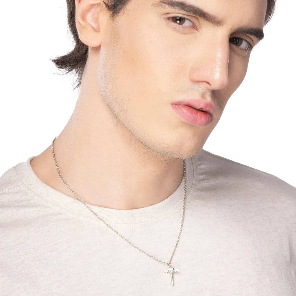 Silver Key & Chain Bracelet Duo - Touch925