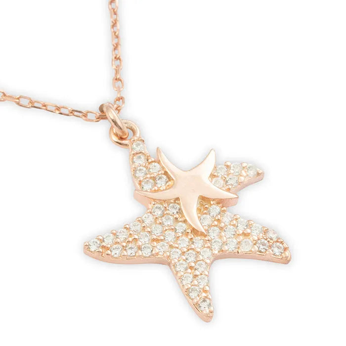 Rose Gold Star Serenity Chain Locket - Touch925