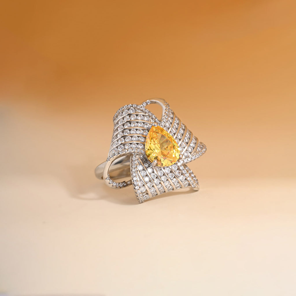 Sunburst Radiance Silver Ring