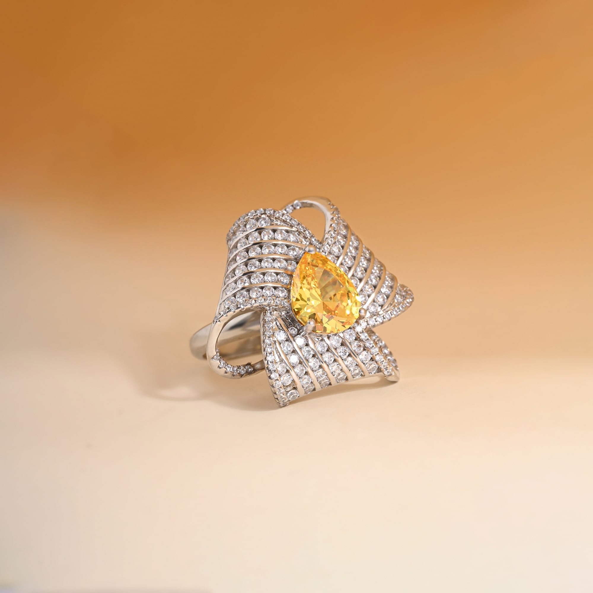 Sunburst Radiance Silver Ring