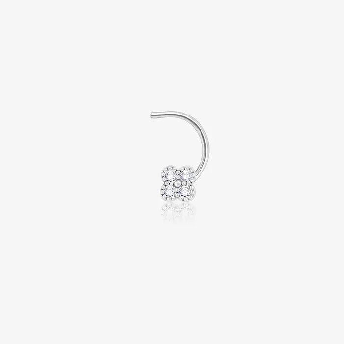Quadrant Silver Nose Pin