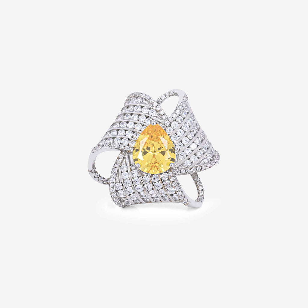 Sunburst Radiance Silver Ring