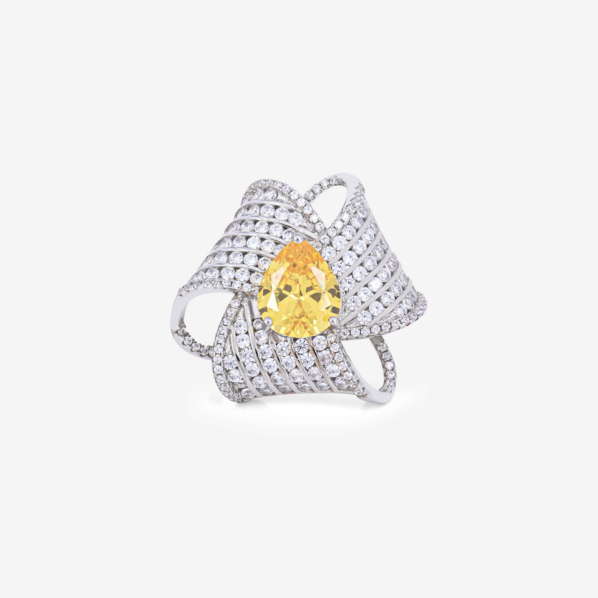 Sunburst Radiance Silver Ring