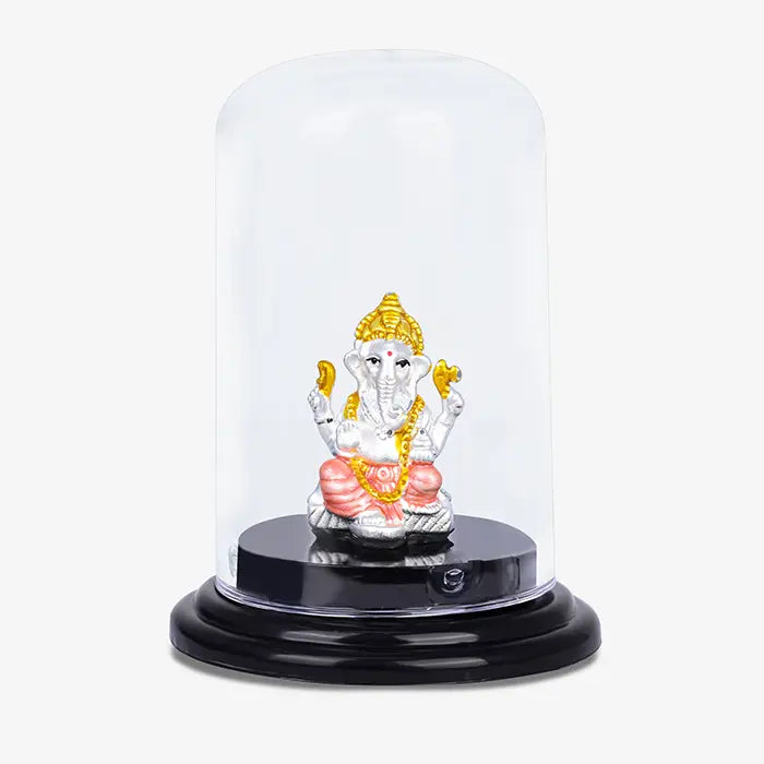 999 Silver Ganpati Serene Idol