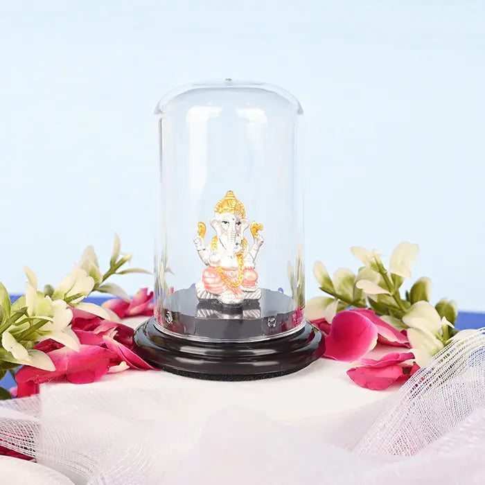 999 Silver Ganpati Serene Idol