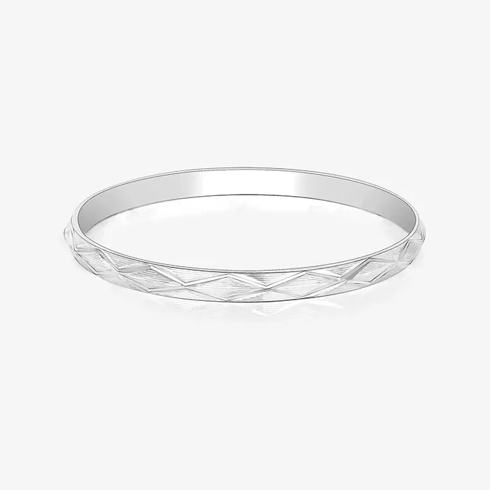 Silver Diamond Shape Grace Kada