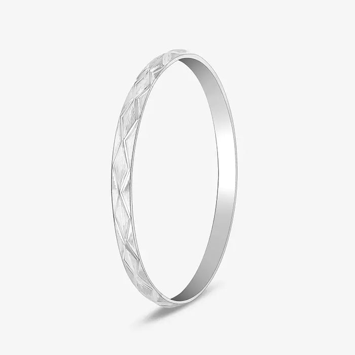 Silver Diamond Shape Grace Kada