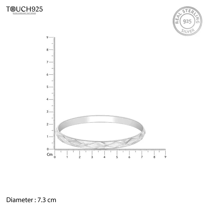 Silver Diamond Shape Grace Kada