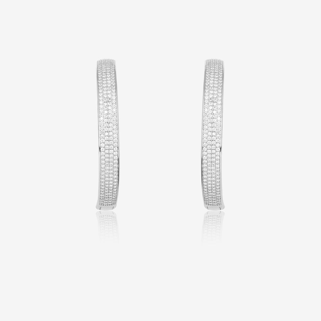 Chunky CZ-Studded Hoops