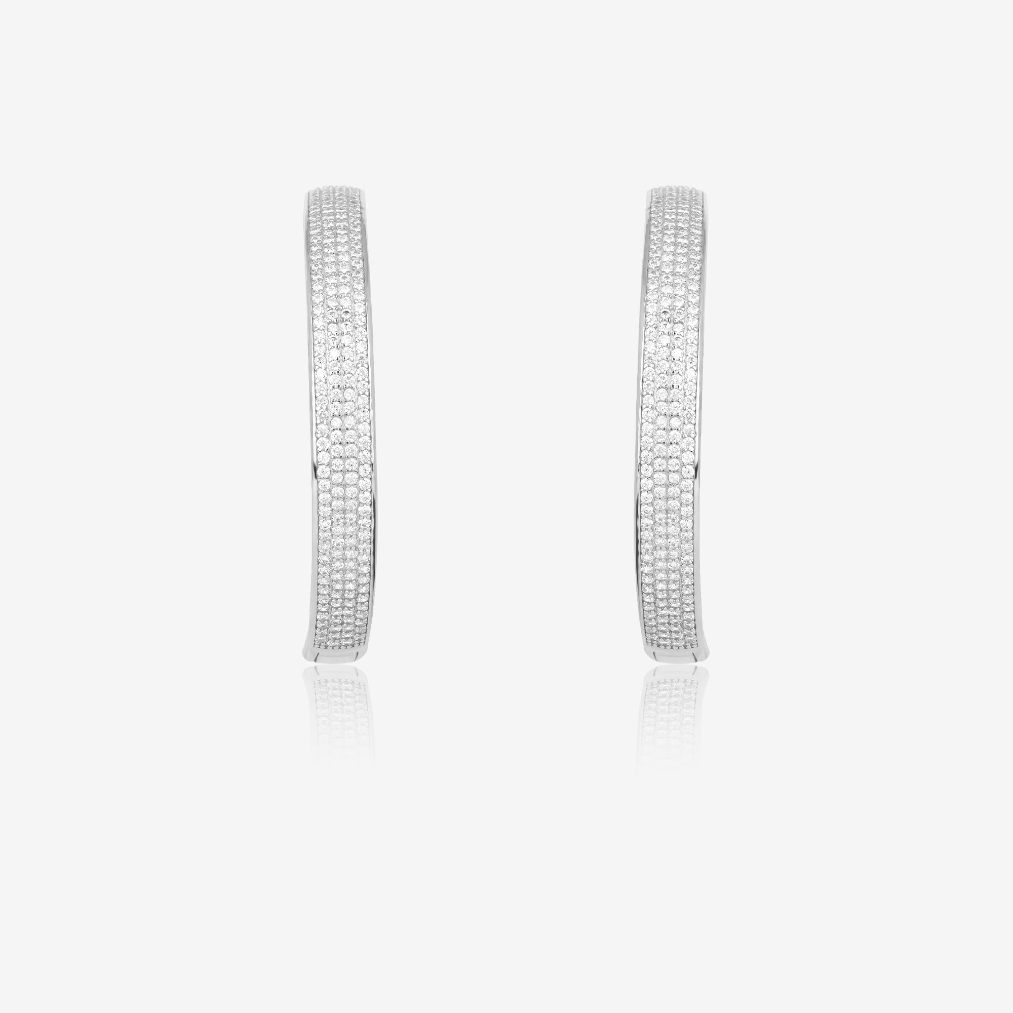 Chunky CZ-Studded Hoops