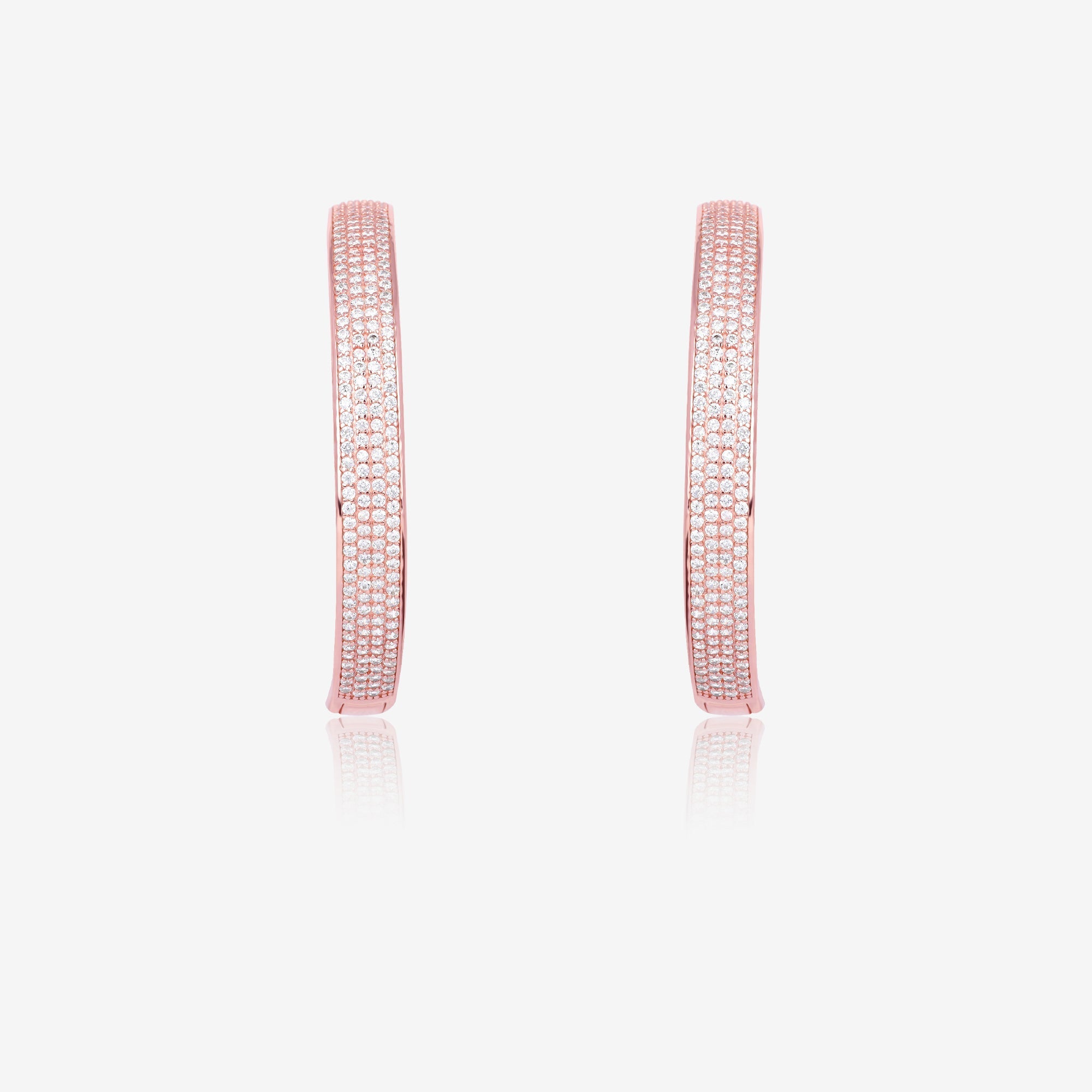 Chunky CZ-Studded Hoops