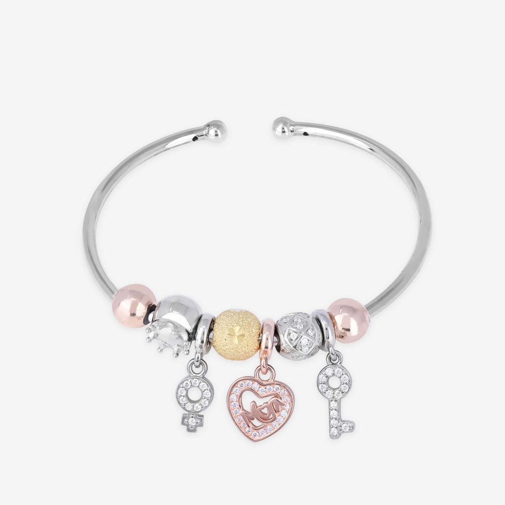 Silver Trinklet Charm Kada