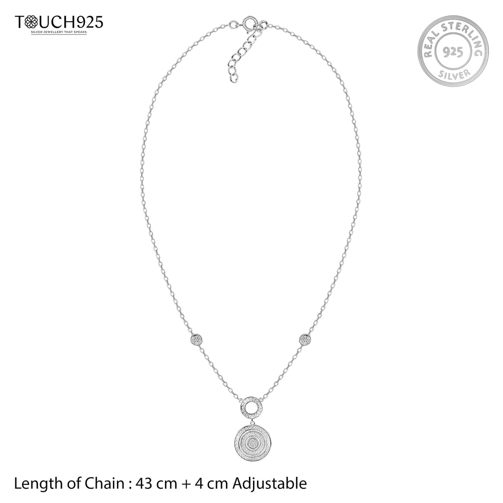 Radiant Circle CZ Statement Necklace Set