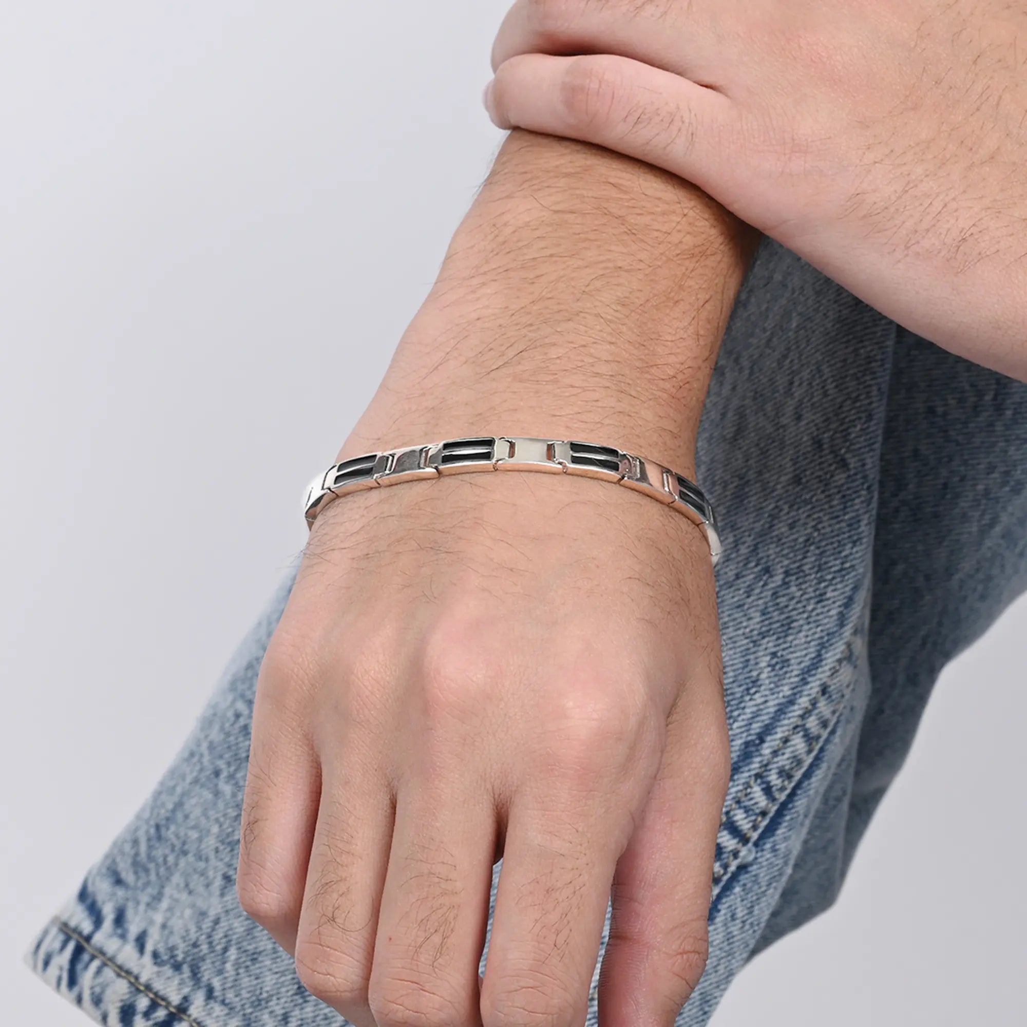 Urban Edge Silver Bracelet
