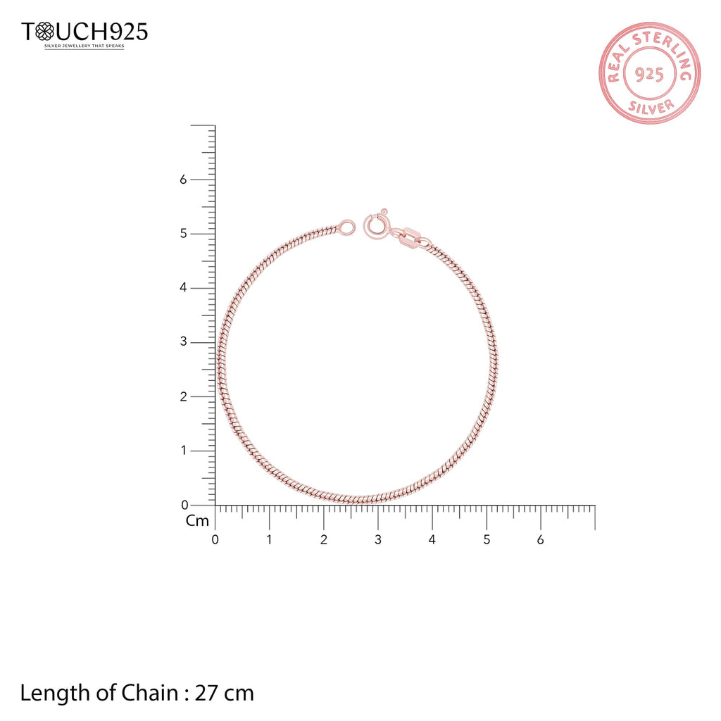 Textured Silver Anklet