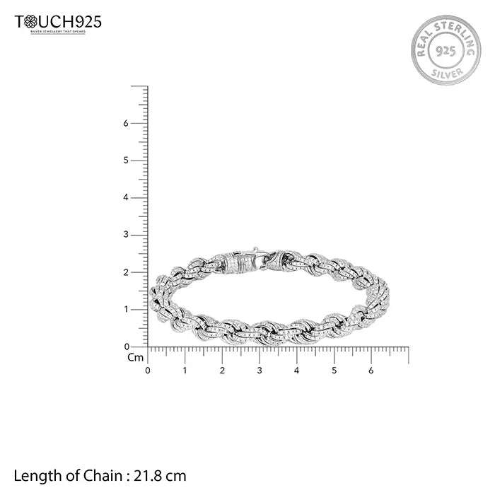 Silver Twist Knot Bracelet