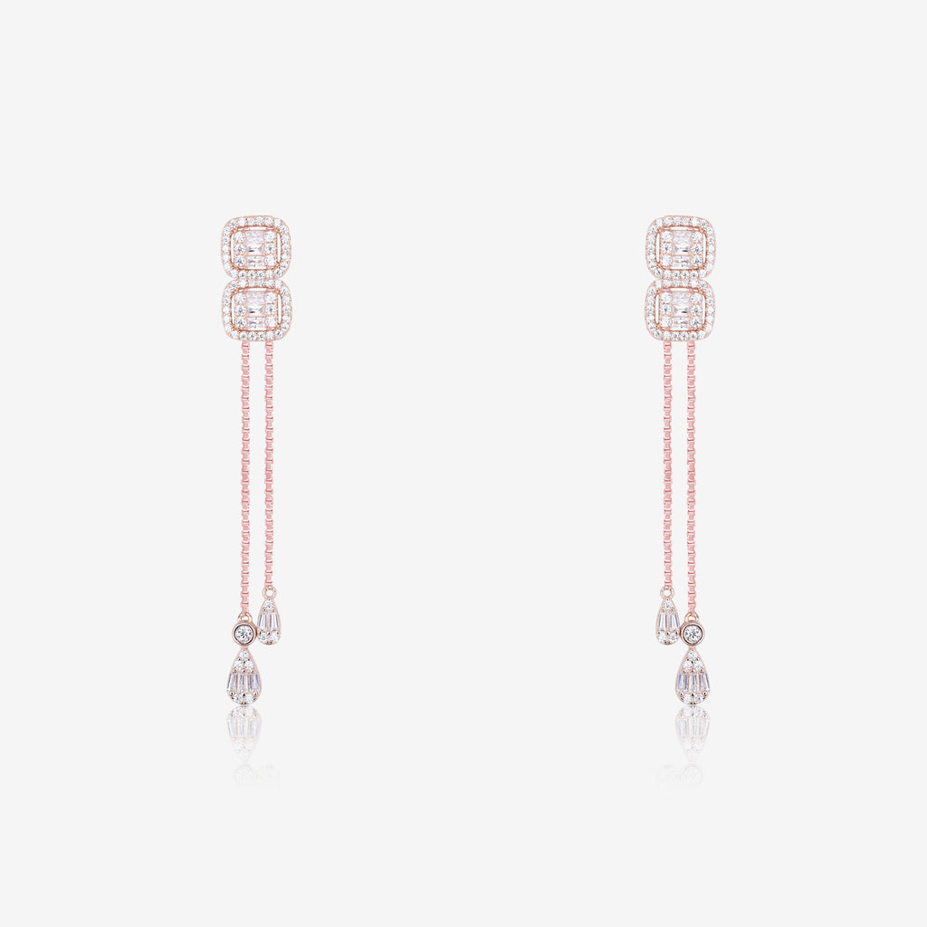 Radiant Cubic Cascade Necklace Set