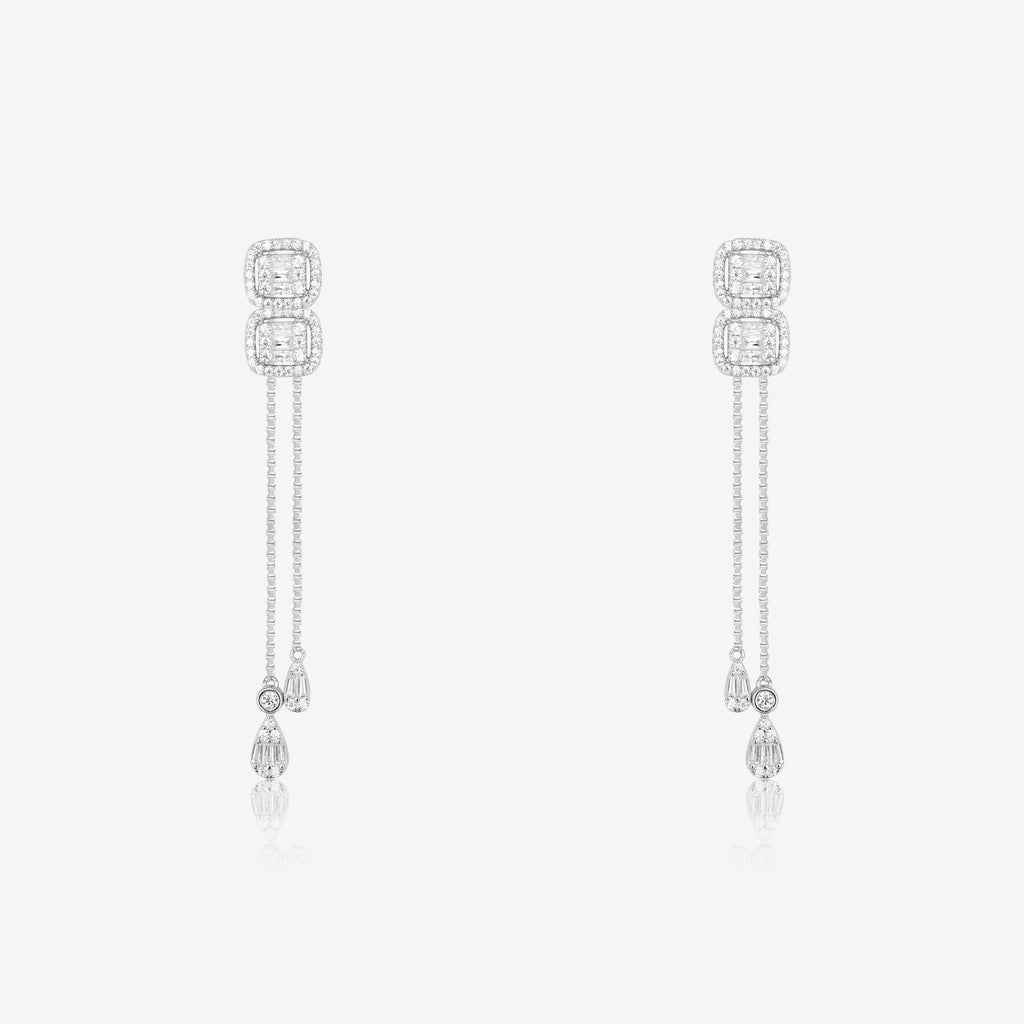 Radiant Cubic Cascade Necklace Set