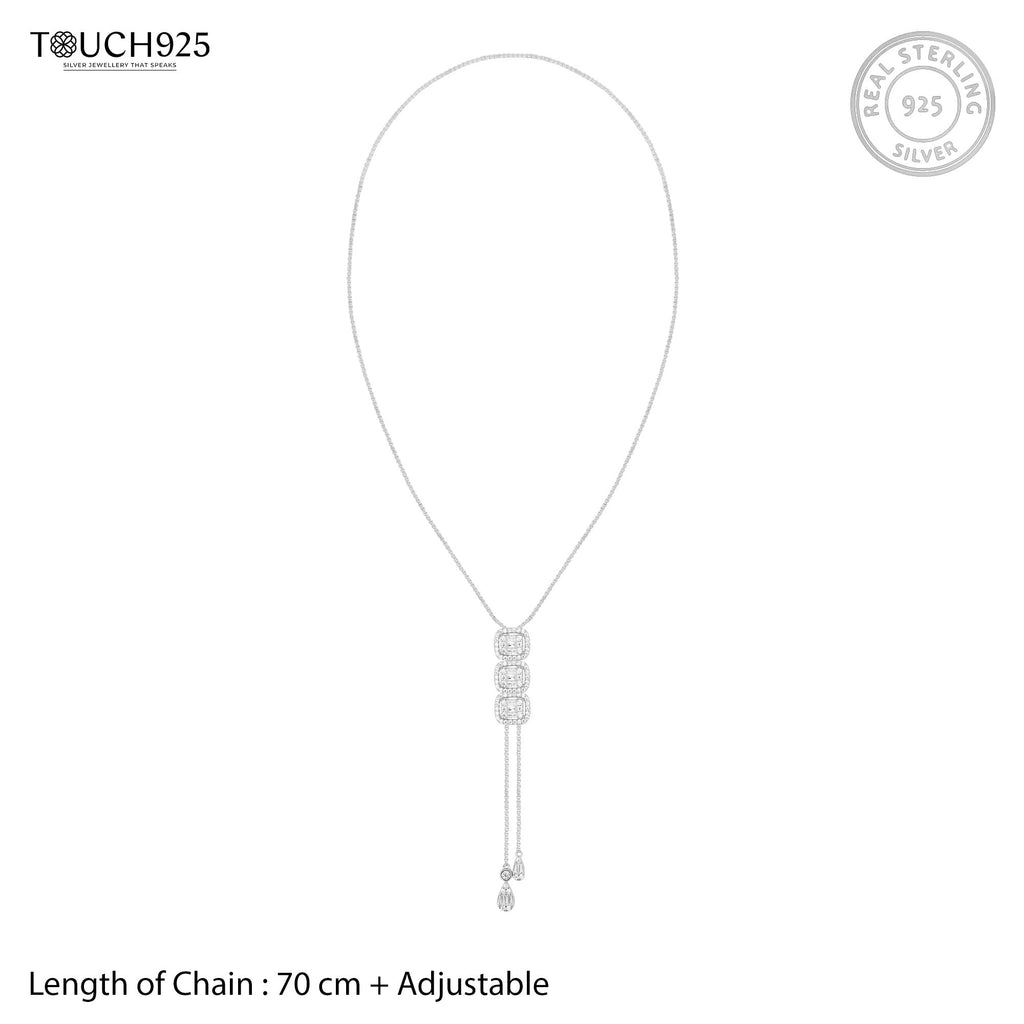 Radiant Cubic Cascade Necklace Set