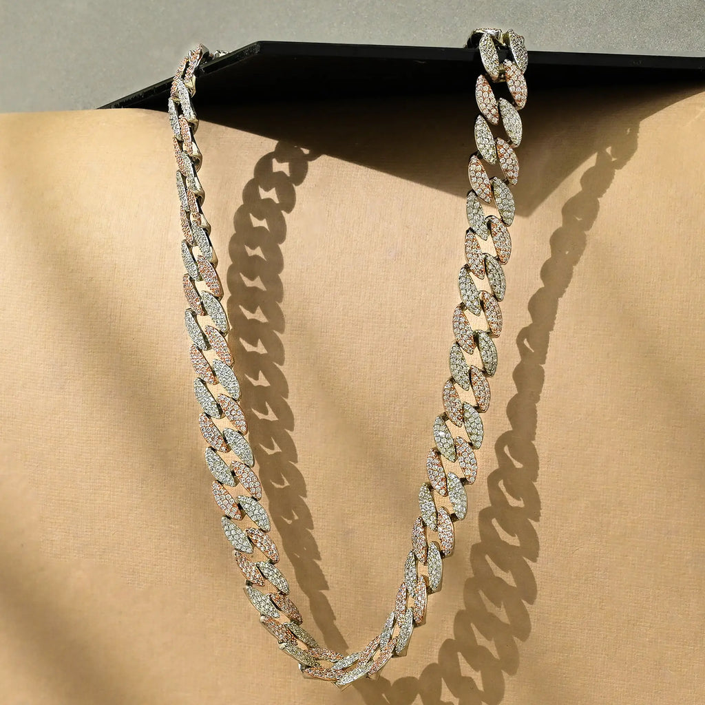 Studded Dual Tone Chunky Chain