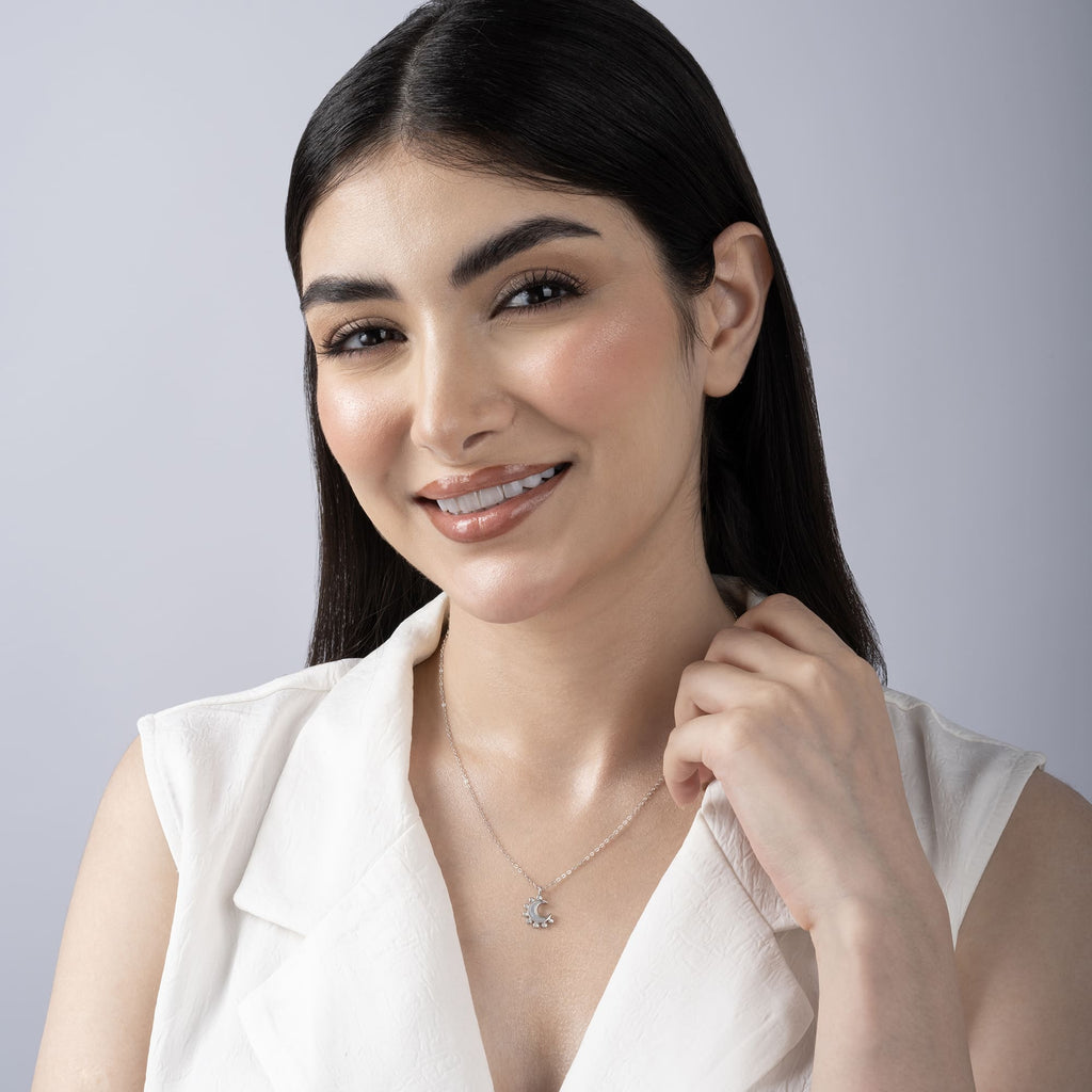 Spike Half Moon Necklace