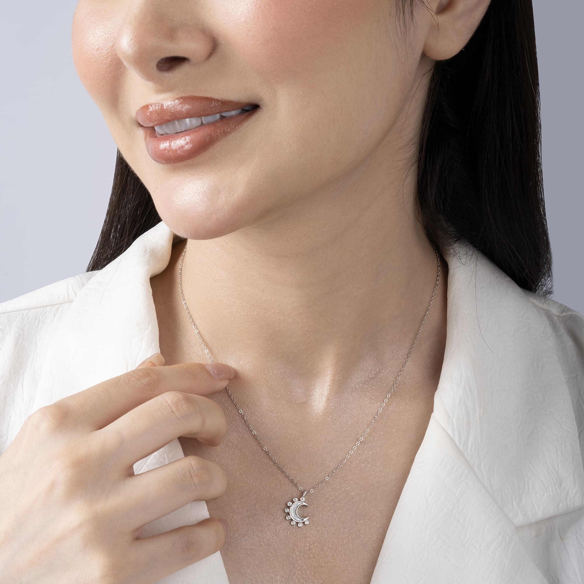 Spike Half Moon Necklace