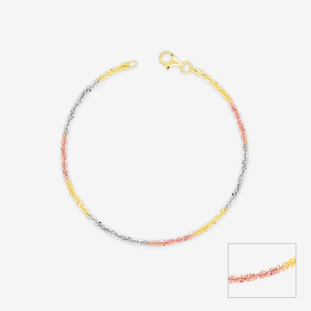 Triple Shade Fancy Silver Anklet