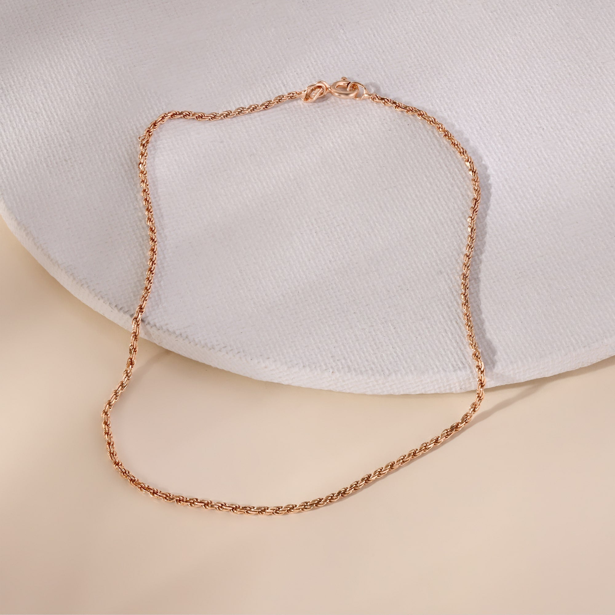 Classic Rolo Silver Anklet