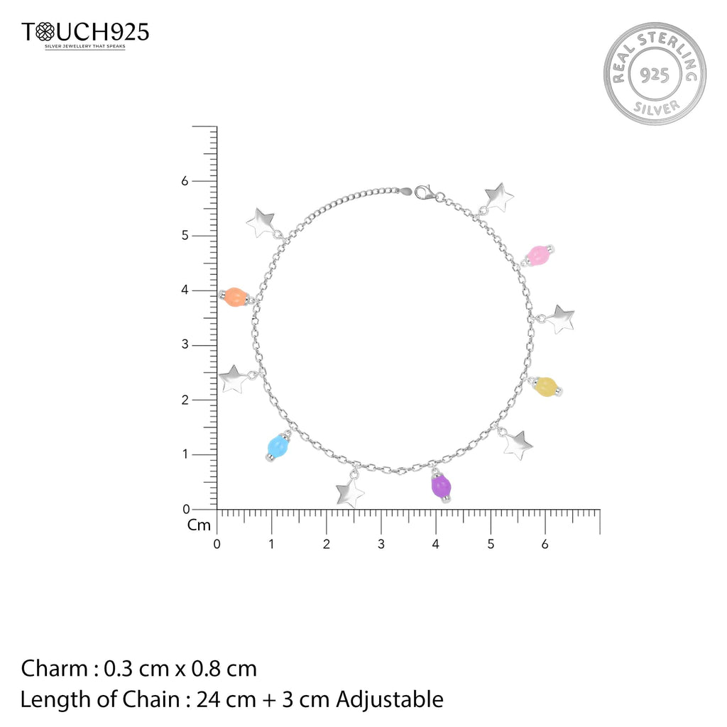 Star Drop Charm Anklet