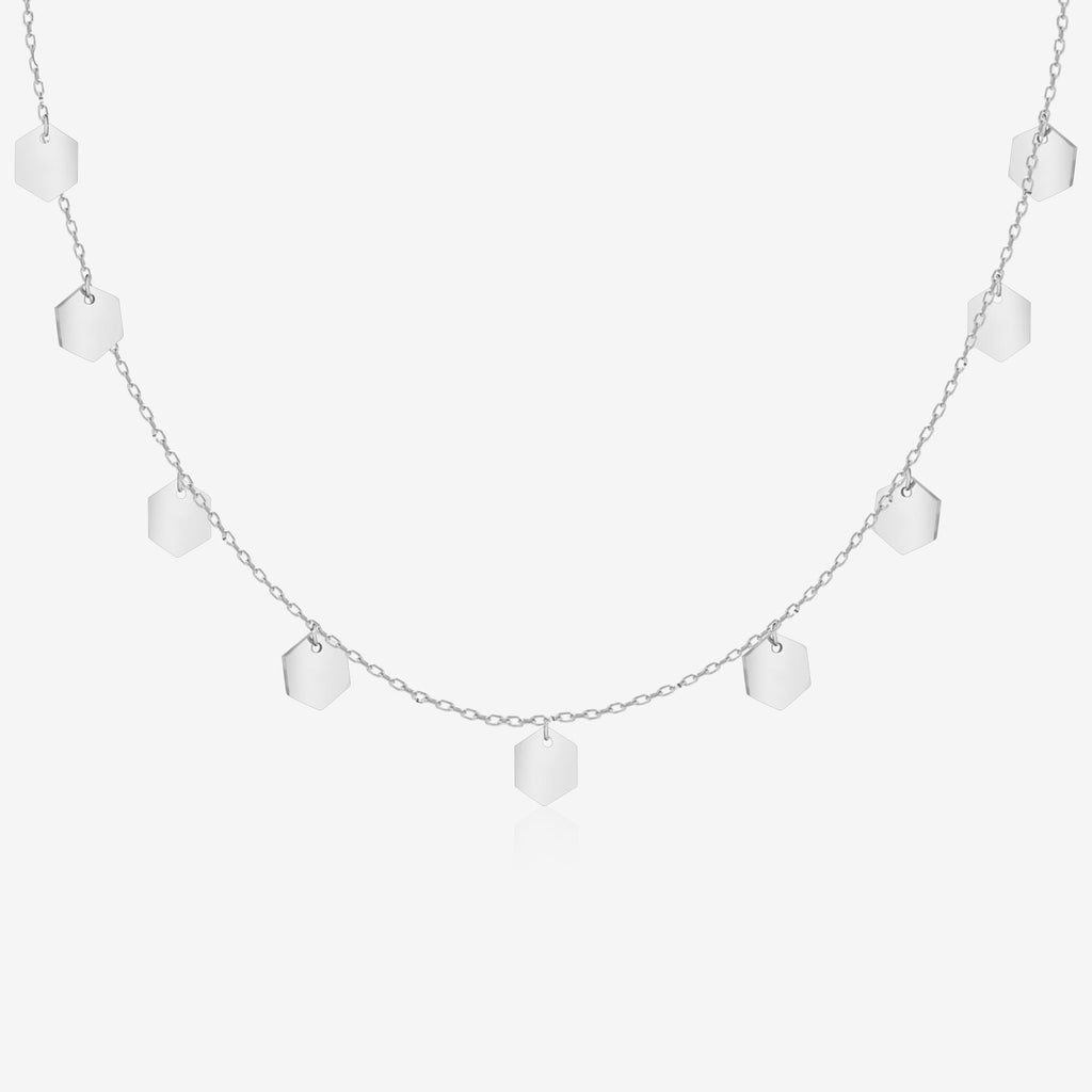 Hexagon Charm Necklace