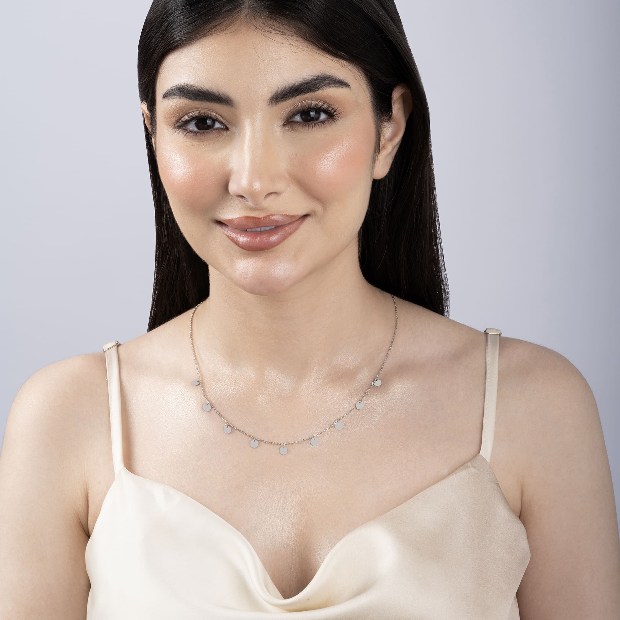 Hexagon Charm Necklace