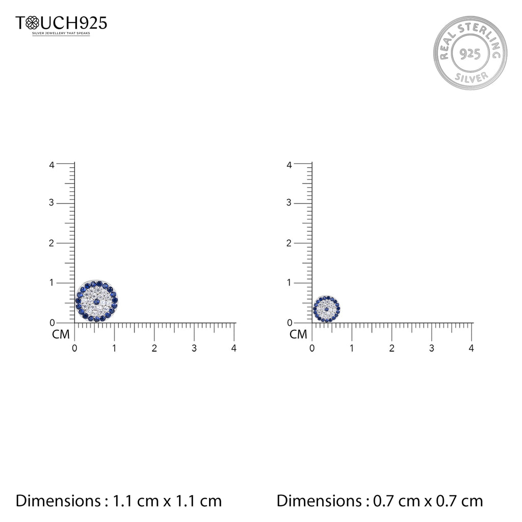 Circular Blue Floral Necklace