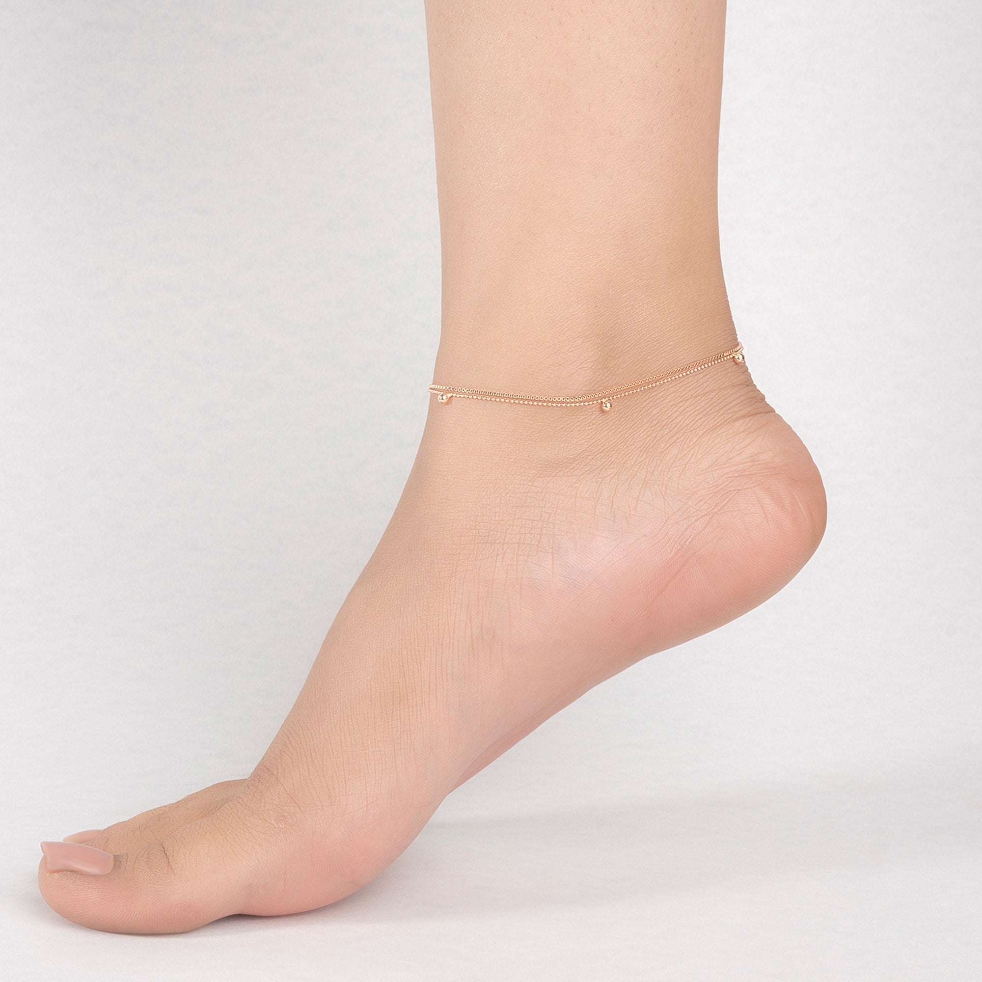 Minimalist Round Charm Anklet