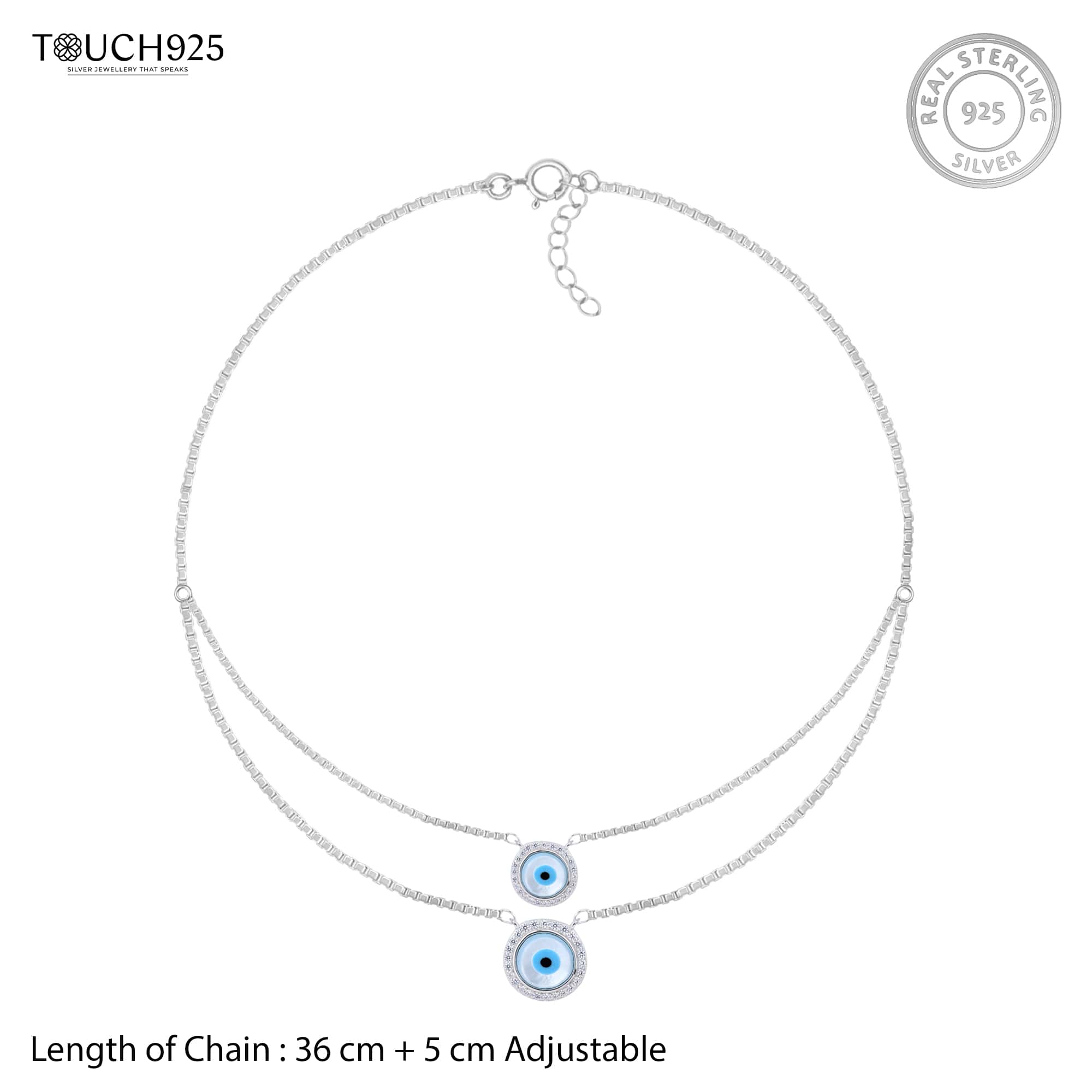 Double Layer Evil Eye Necklace Set