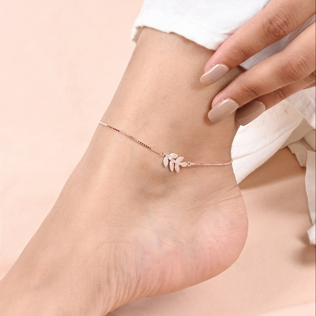Stone Leaf Anklet