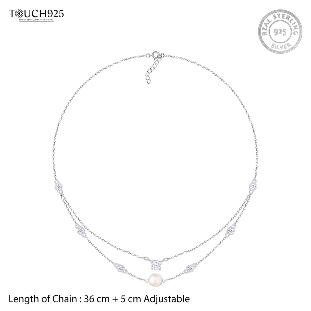 Double Layer Pearl Necklace Set