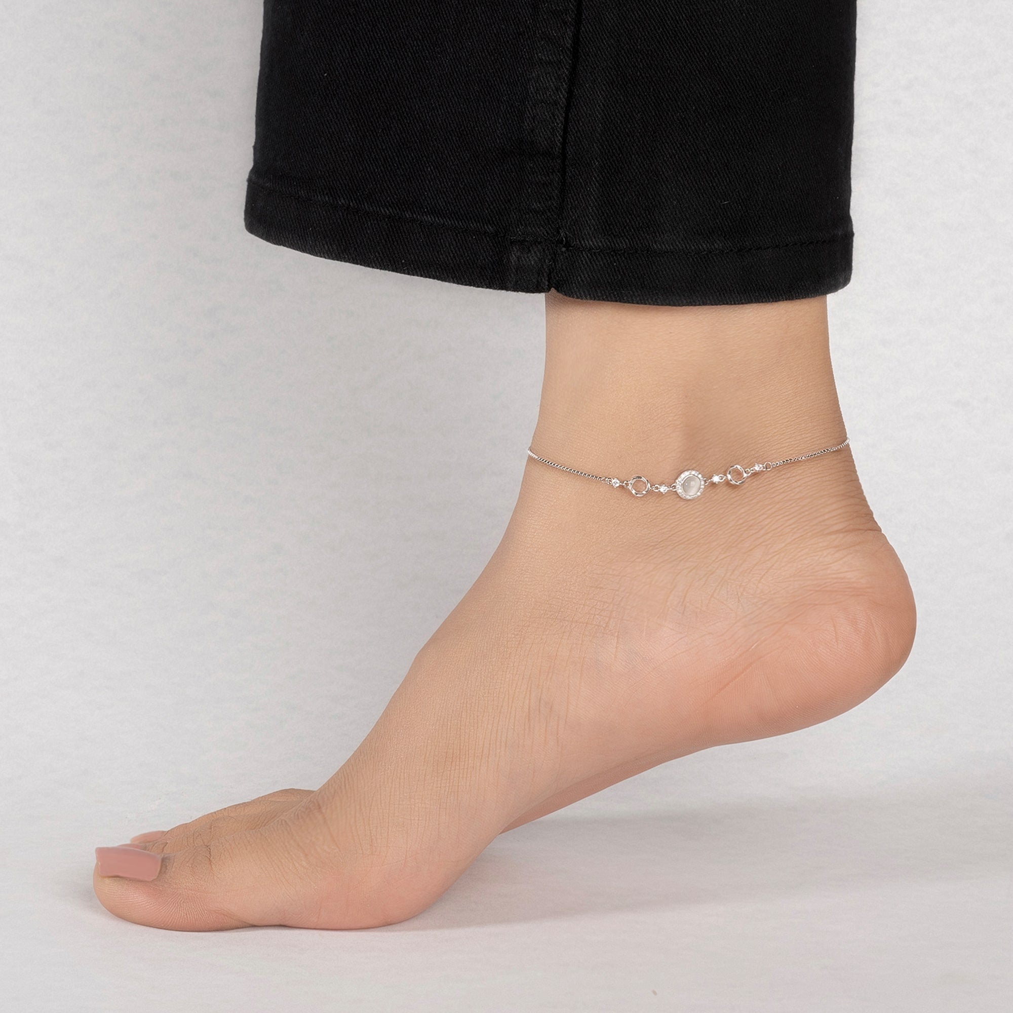 Round Dual Circular Anklet