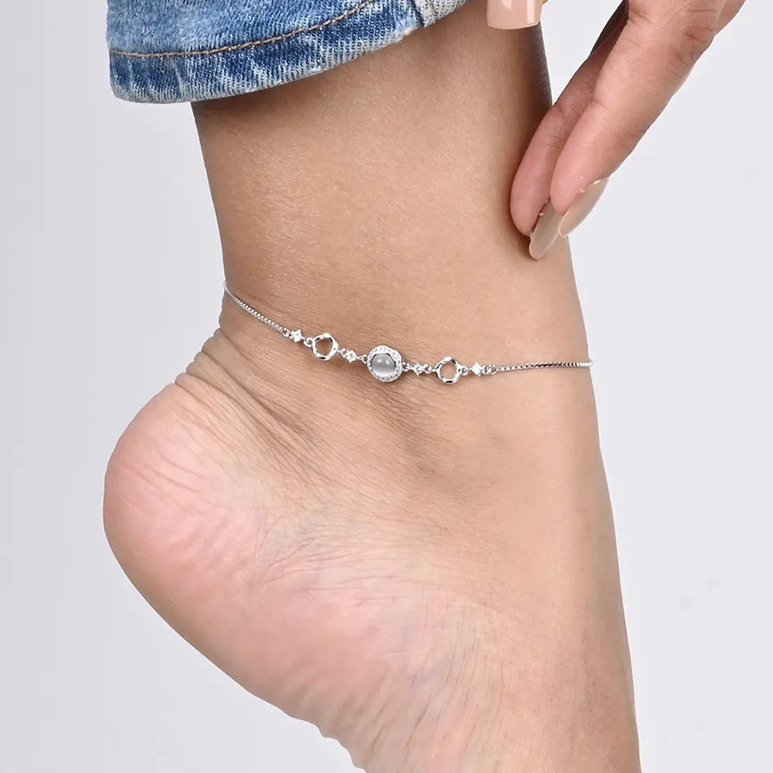 Round Dual Circular Anklet