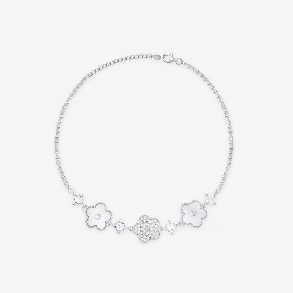 Flower Petal Stone Anklet
