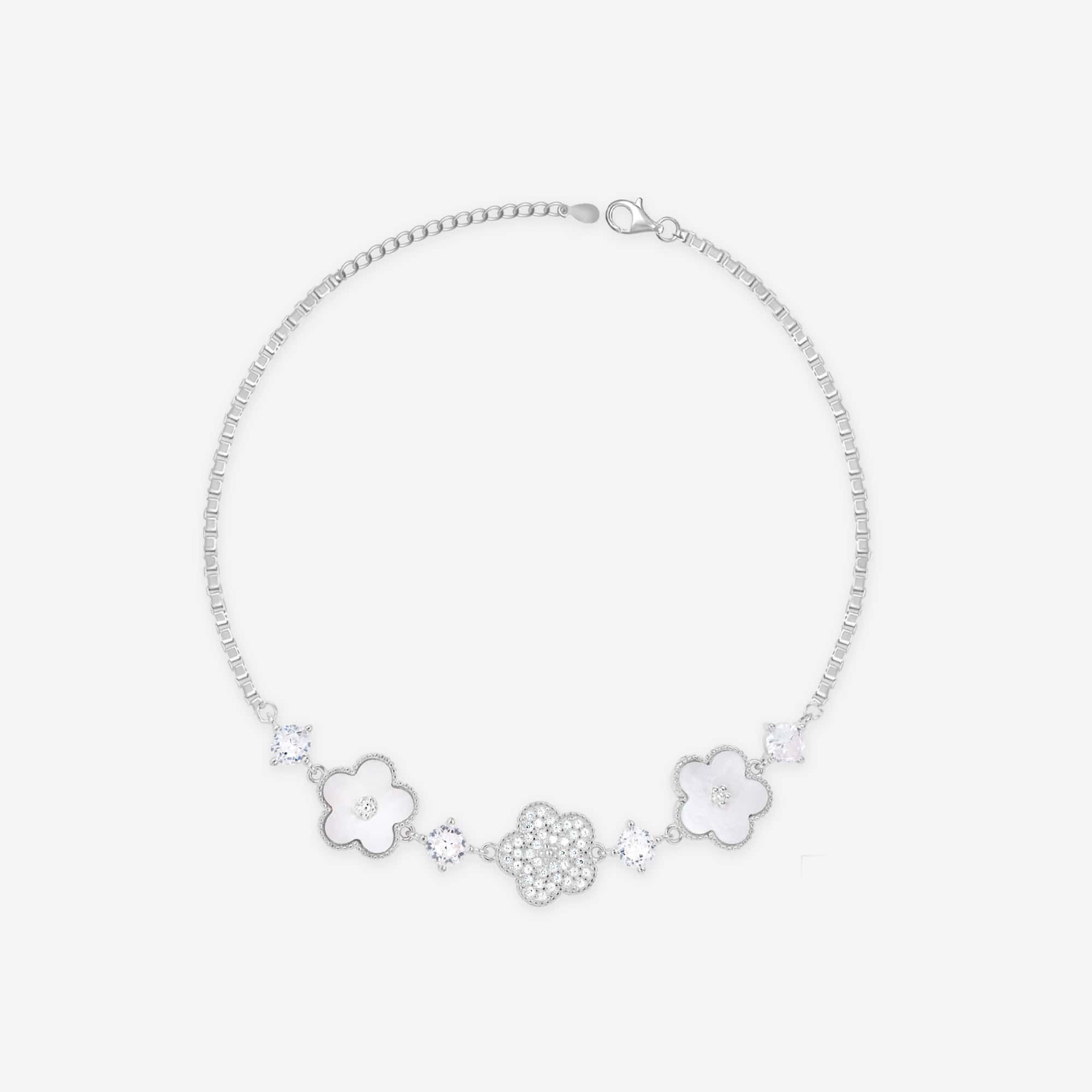 Flower Petal Stone Anklet
