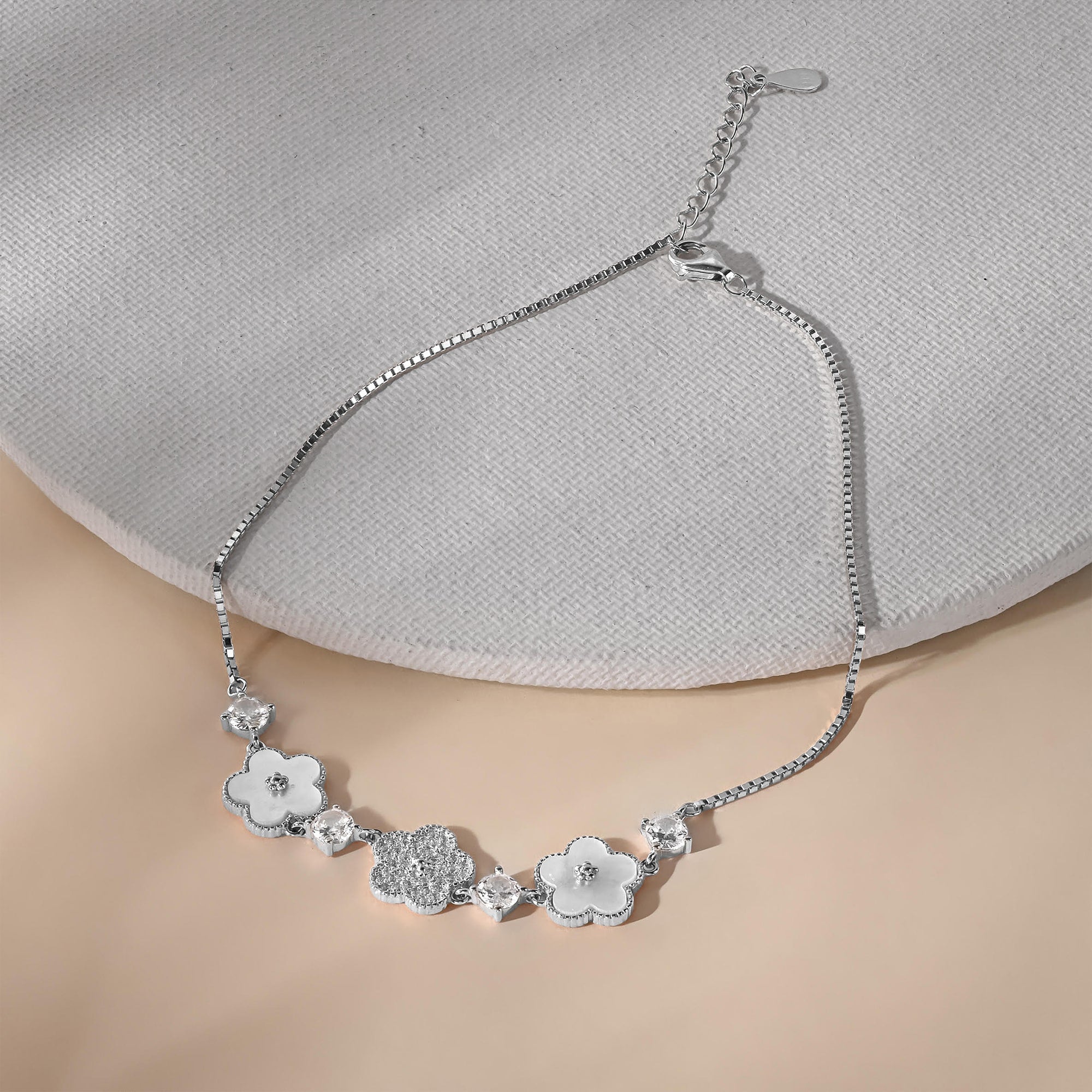 Flower Petal Stone Anklet