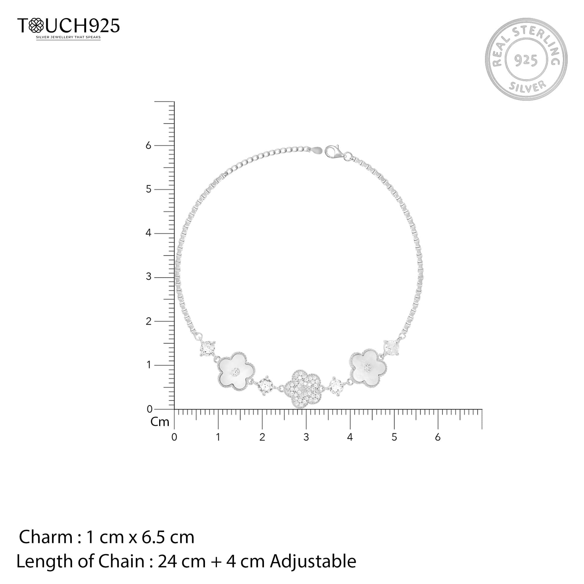 Flower Petal Stone Anklet
