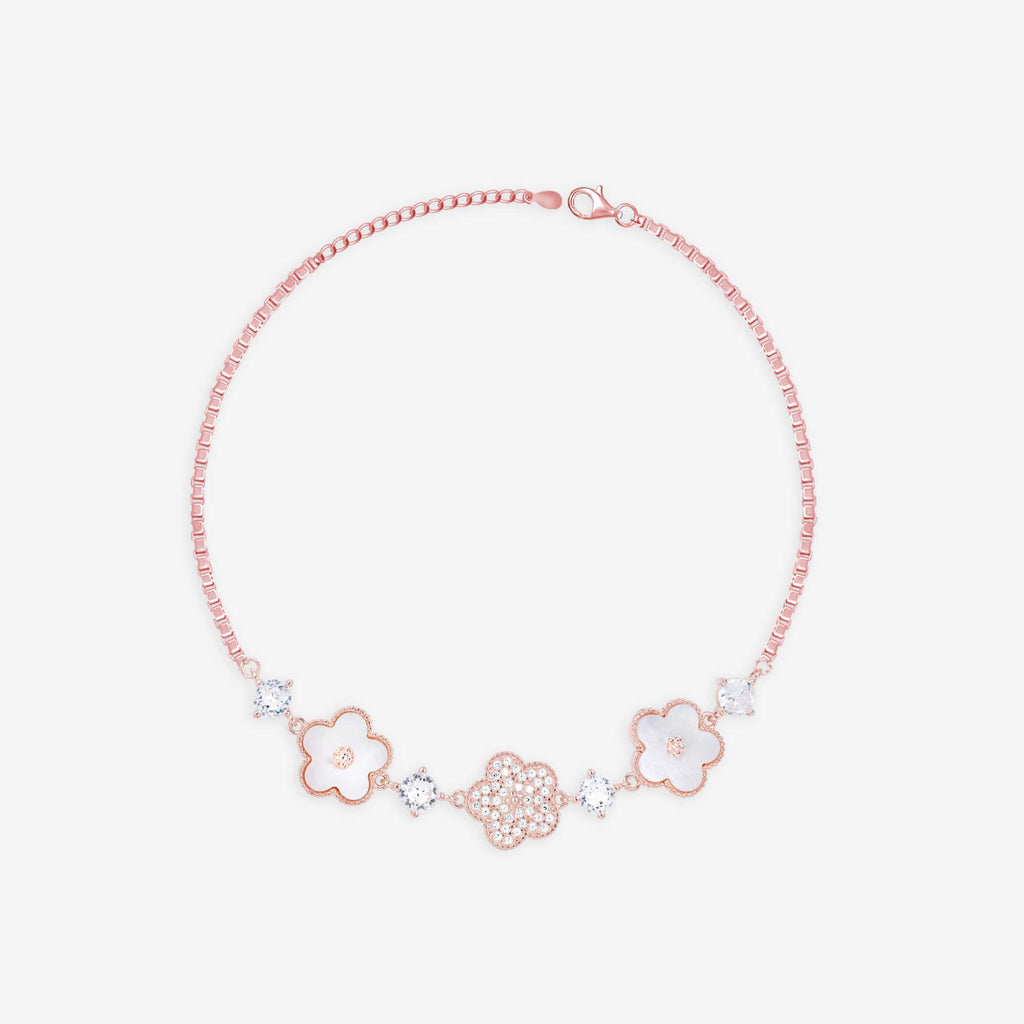 Flower Petal Stone Anklet
