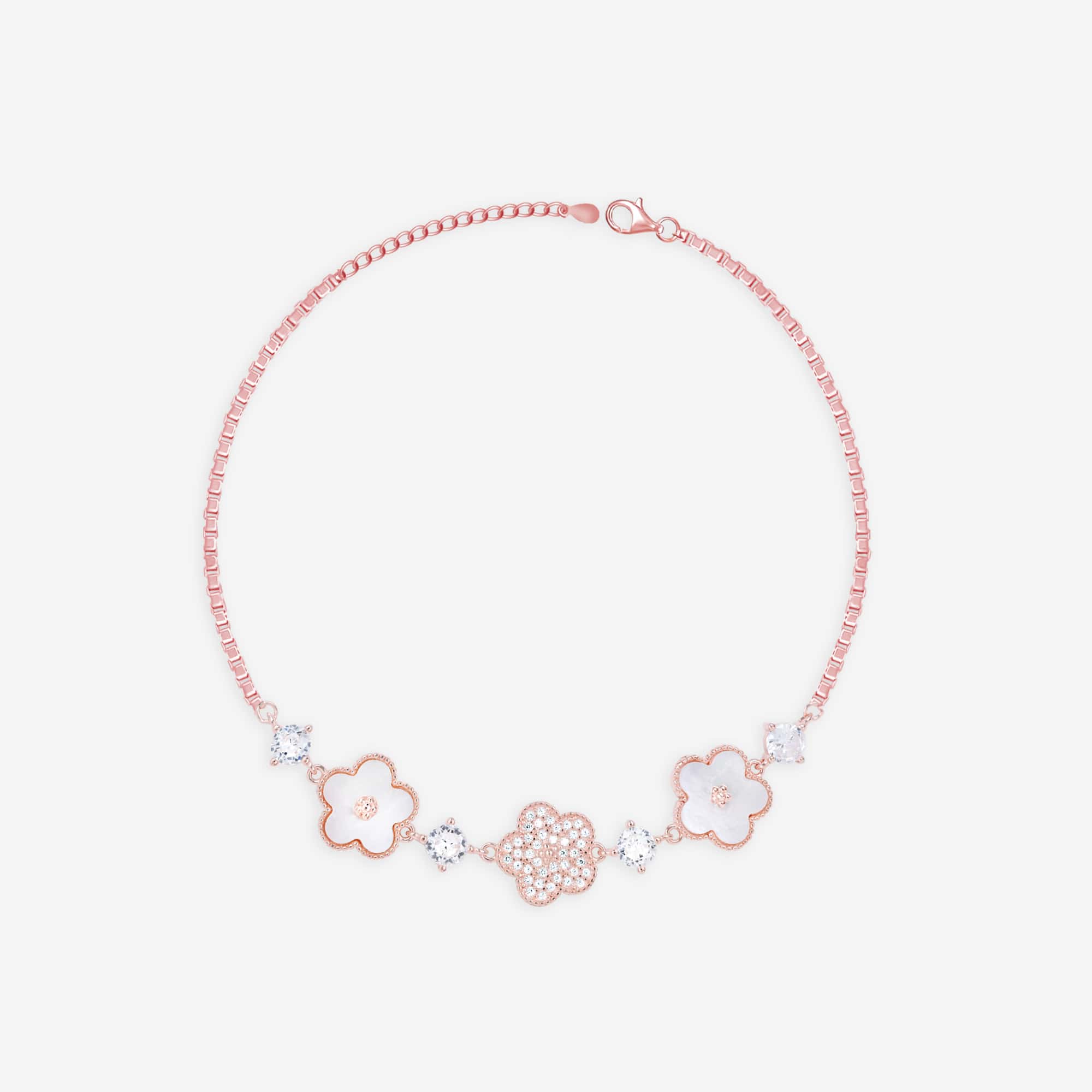 Flower Petal Stone Anklet