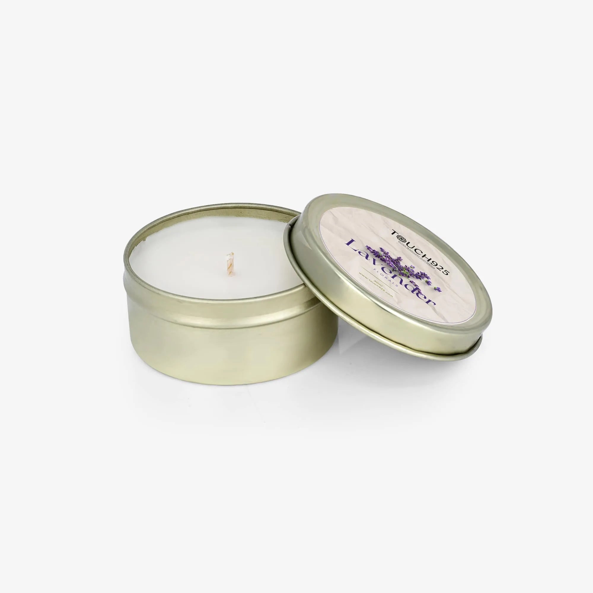 Lavender Floral Candle