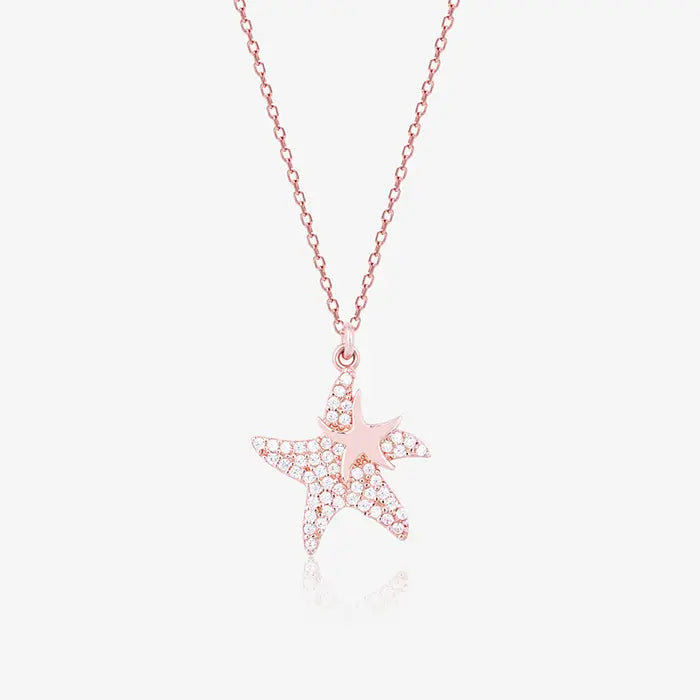 Rose Gold Star Serenity Chain Locket