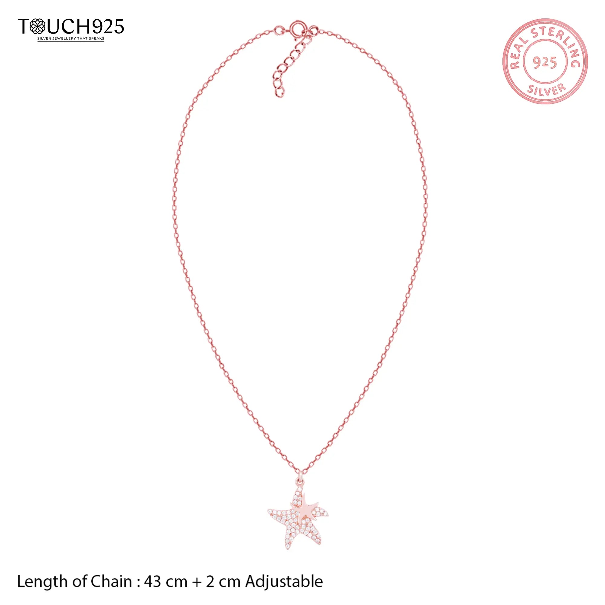 Rose Gold Star Serenity Chain Locket